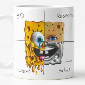 Taza blanca brillante