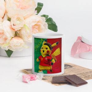 Taza blanca brillante