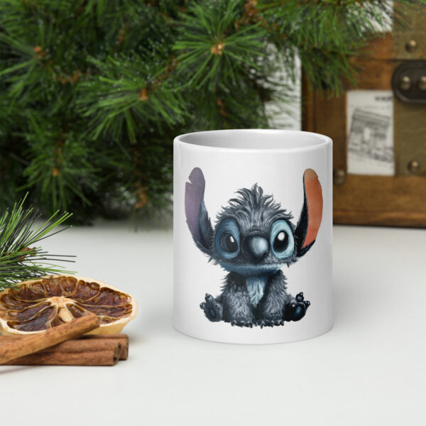 Taza blanca brillante