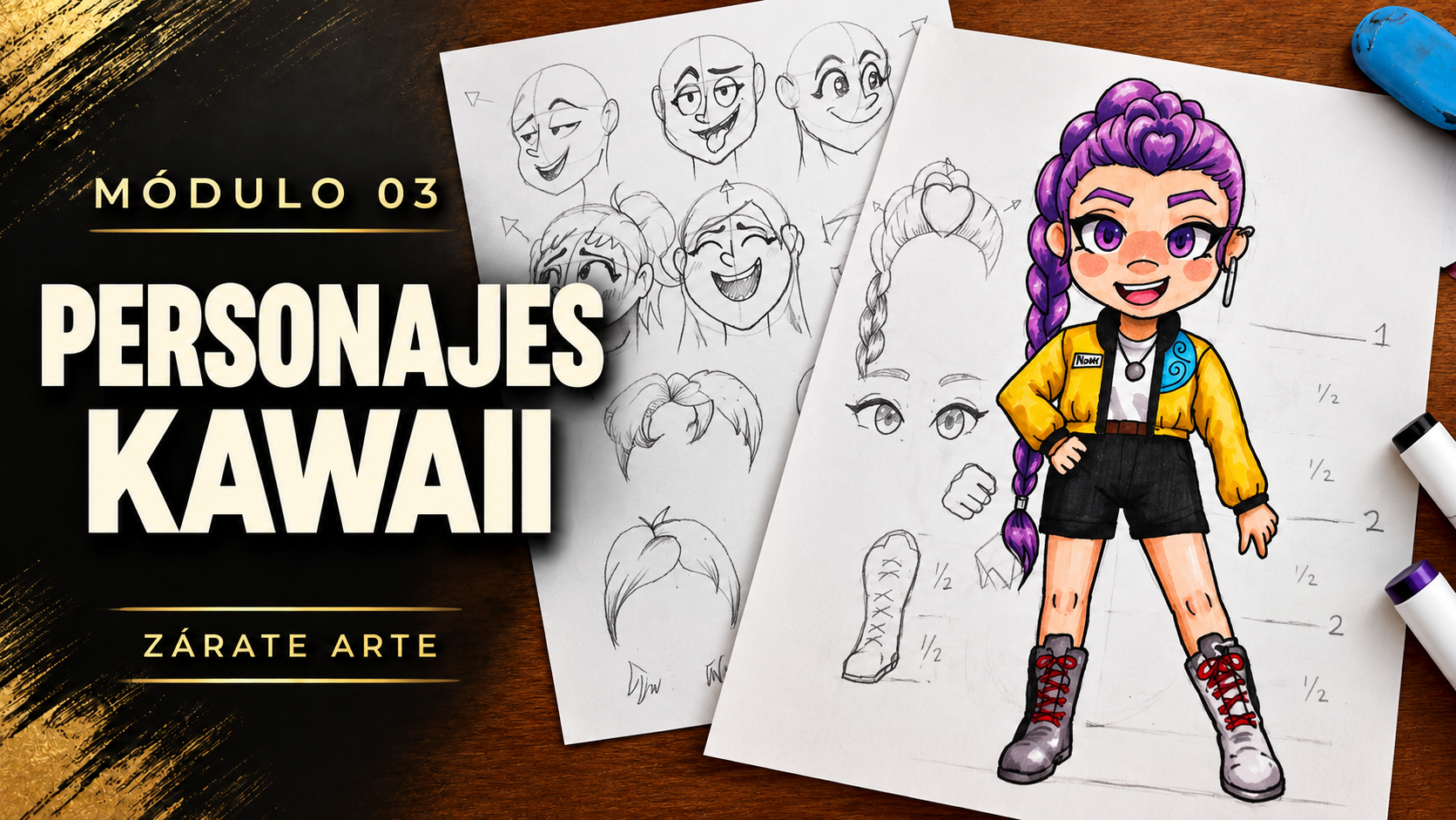 Portada del módulo 03 de dibujo de Zárate Arte