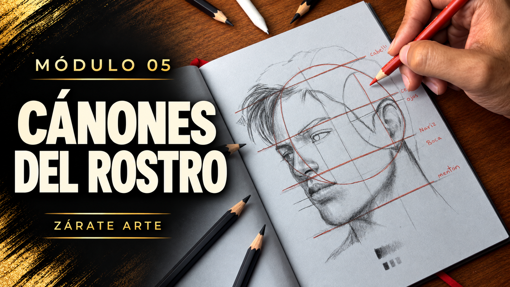 Portada del módulo 05 de dibujo de Zárate Arte