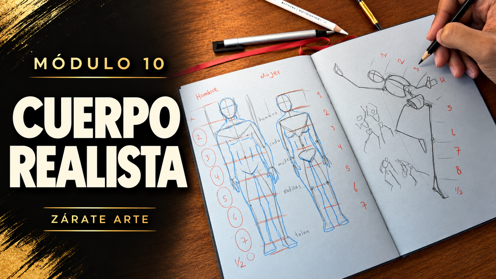 Portada del módulo 10 de dibujo de Zárate Arte