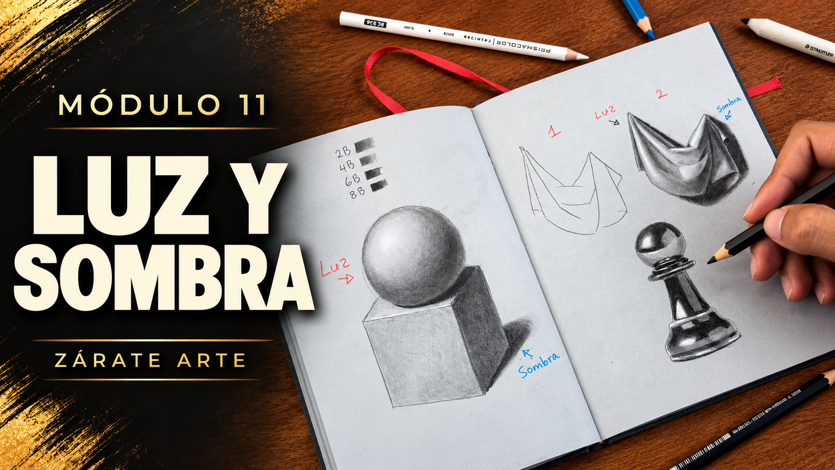 Portada del módulo 11 de dibujo de Zárate Arte